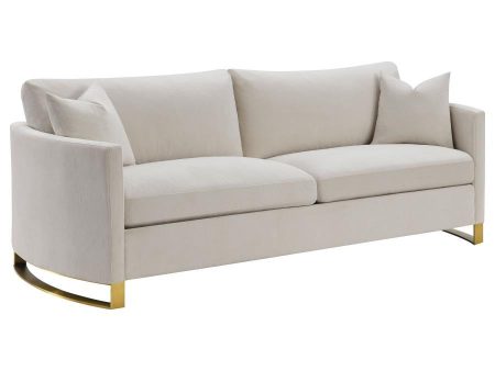 Corliss - Upholstered Arched Arm Sofa - Beige Online Sale