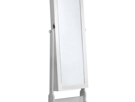 Zayas - Cheval Mirror With Jewelry Storage - White Discount