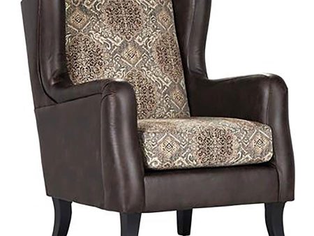 Elmbrook - Upholstered Wingback Accent Club Chair - Brown Hot on Sale