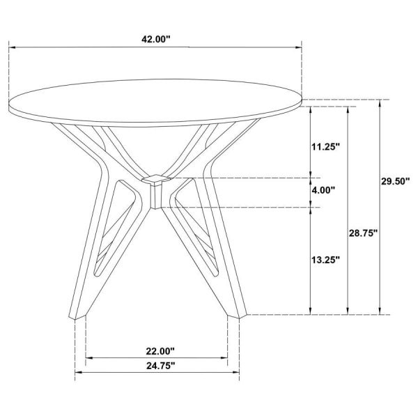 Elowen - 5 Piece Round Solid Wood Dining Set - Light Walnut Online now