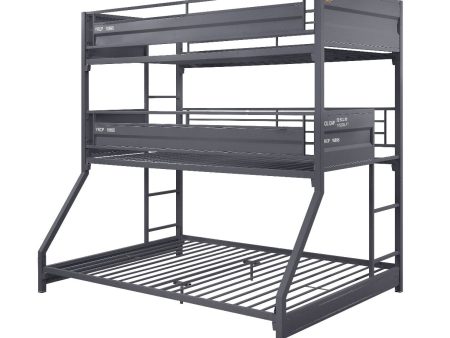 Cargo - Twin Over Twin Over Full Triple Bunk Bed - Gunmetal Finish Online