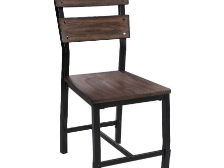 Mariatu - Side Chair (Set of 2) - Oak & Black For Discount