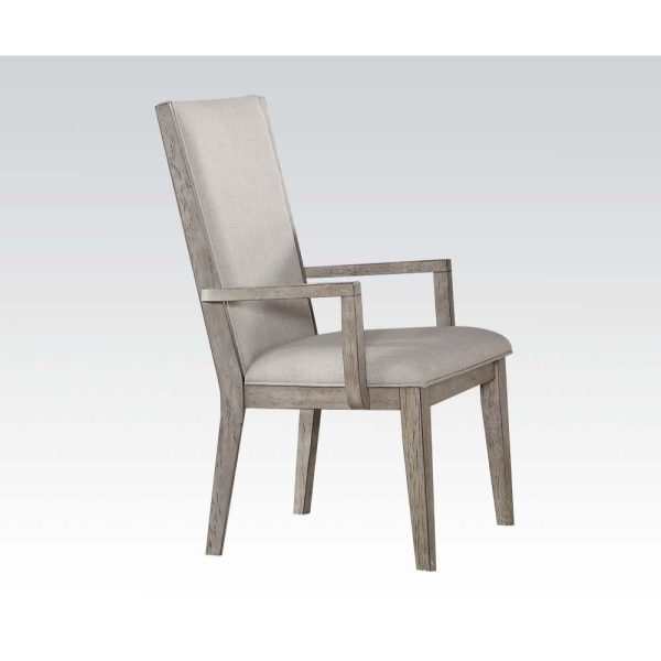 Rocky - Chair (Set of 2) - Fabric & Gray Oak Fashion