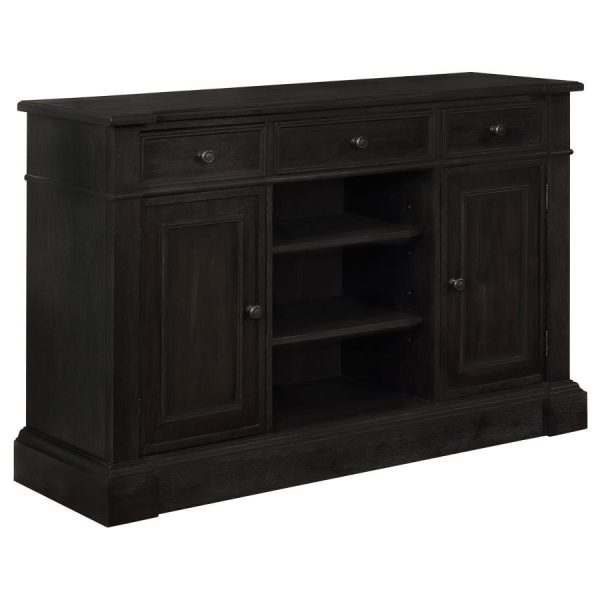 Phelps - 2 Door Sideboard Buffet Cabinet - Distressed Noir Supply