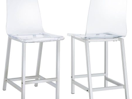 Juelia - Chrome Stools (Set of 2) For Discount