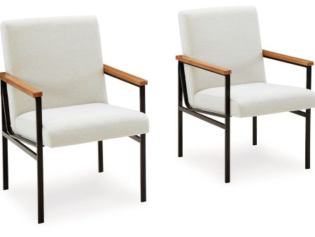 Dressonni - Brown - Dining Upholstered Arm Chair (Set of 2) on Sale