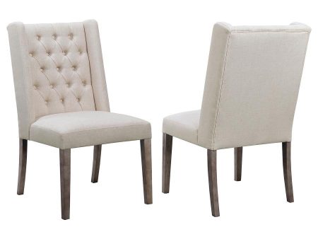 Bexley - Fabric Upholstered Dining Side Chair (Set of 2) - Beige For Cheap