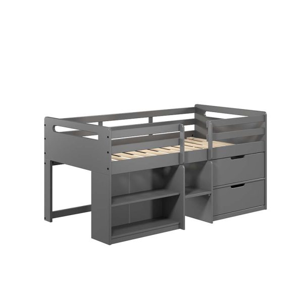 Fabiana - Twin Loft Bed - Gray Finish For Cheap