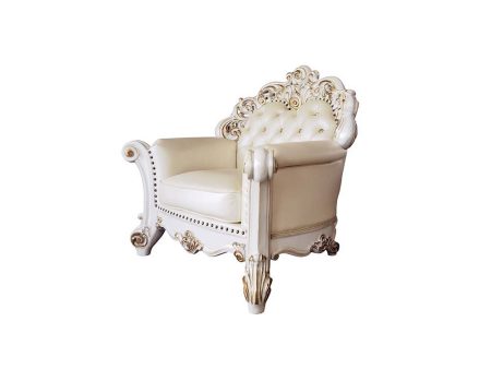 Vendom - Chair - Champagne PU & Antique Pearl Finsih Fashion