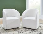 Rowanbeck - Ivory - Dining Upholstered Arm Chair (Set of 2) Discount