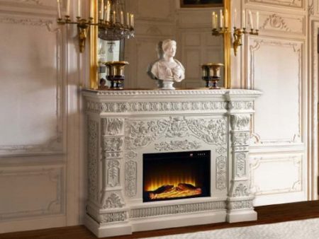 Zabrina - Fireplace - Antique White Finish Hot on Sale