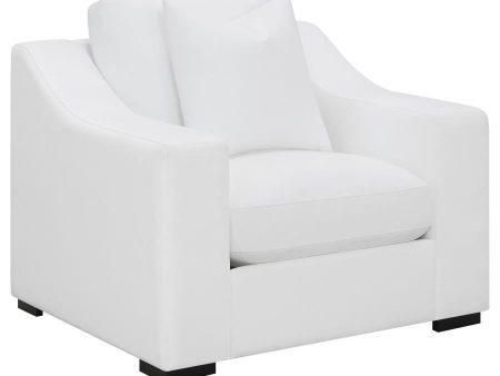 Ashlyn - Upholstered Sloped Arm Accent Chair - White Supply