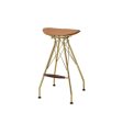 Dragea - Bar Stool (Set of 2) - Whiskey PU & Gold Fashion