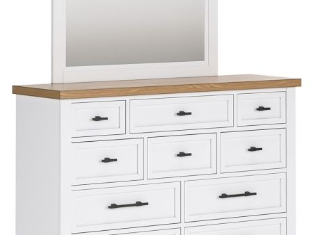 Ashbryn - White   Natural - Dresser And Mirror Cheap