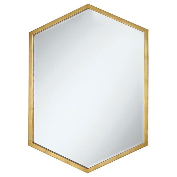 Bledel - Hexagonal Wall Mirror - Gold Online now