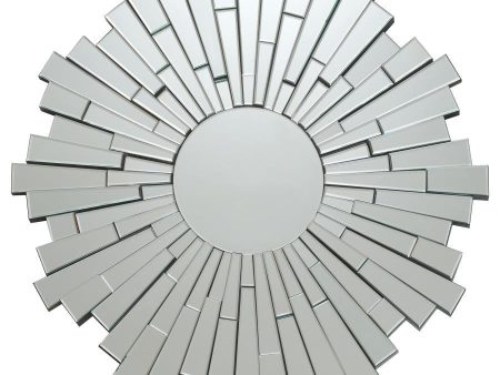 Danika - Round Sunburst Wall Mirror - Silver Sale