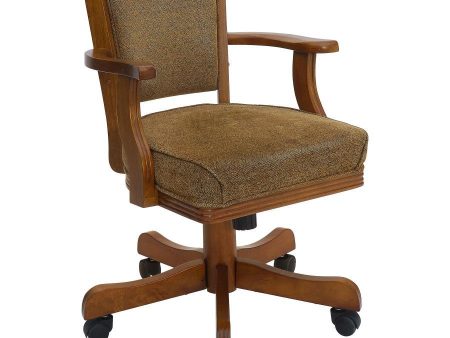 Mitchell - Upholstered Swivel Dining And Game Chair - Amber For Cheap