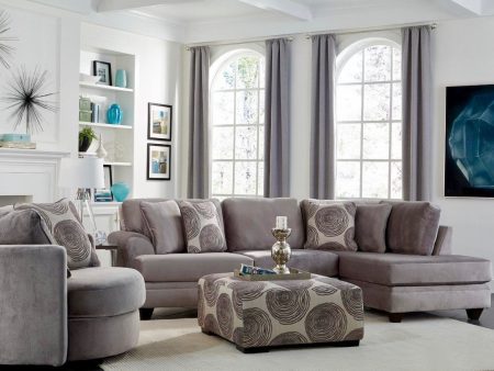 Groovy - Smoky Grey - 2pc Sectional Collection Cheap