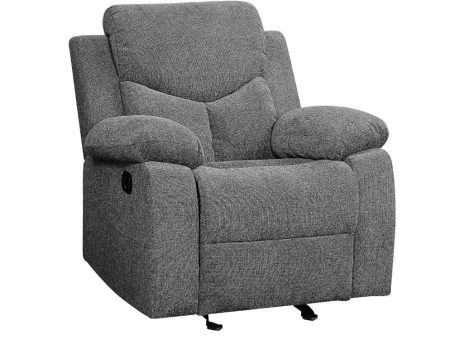 Kalen - Glider Recliner - Gray Chenille Online Sale