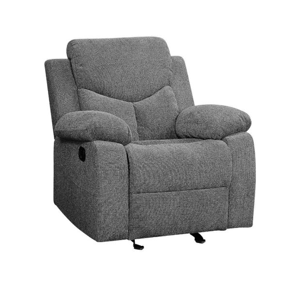 Kalen - Glider Recliner - Gray Chenille Online Sale