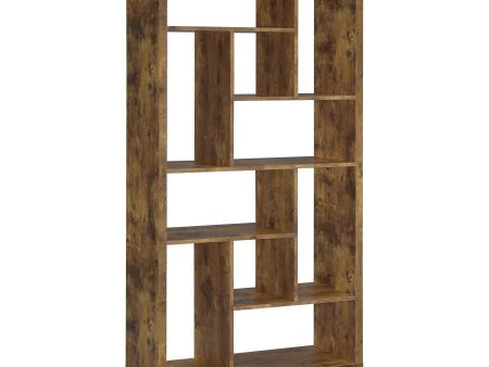 Delwin - 6-Shelf Bookshelf - Rustic Nutmeg Online