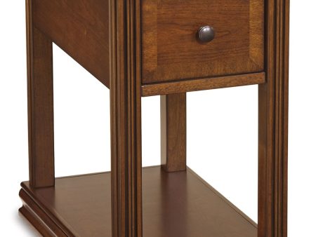 Breegin - Brown - Chair Side End Table - Removable Tray Supply