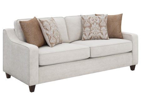 Christine - Upholstered Sloped Arm Sofa - Beige Cheap