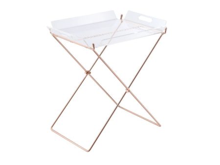 Cercie - Tray Table - Clear Acrylic & Copper Hot on Sale