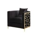 Fergal - Chair - Black Velvet & Gold Finish Supply