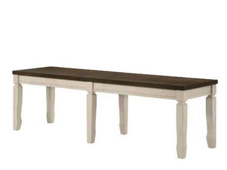 Fedele - Bench - Weathered Oak & Cream Finish Hot on Sale