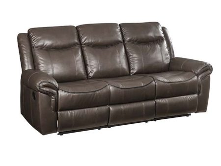 Lydia - Sofa - Brown Leather Aire For Discount