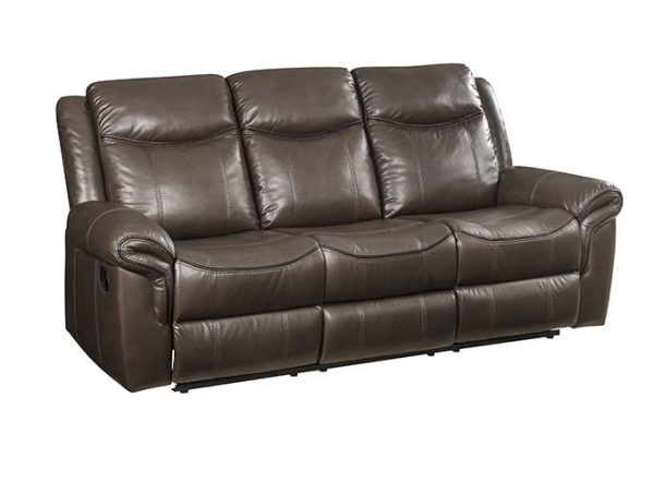 Lydia - Sofa - Brown Leather Aire For Discount