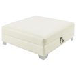 Chaviano - Square Upholstered Ottoman - Pearl White Discount