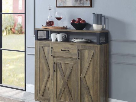 Abiram - Server - Rustic Oak Finish Hot on Sale