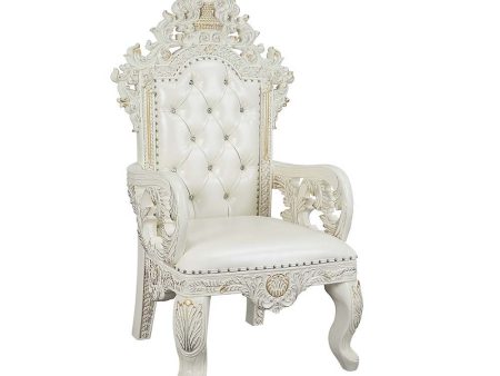 Adara - Dining Chair (Set of 2) - White PU & Antique White Finish Online now