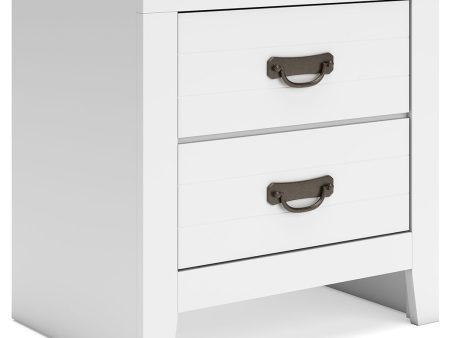 Binterglen - White - Two Drawer Night Stand Cheap