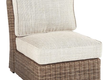 Beachcroft - Beige - Armless Chair w Cushion For Discount