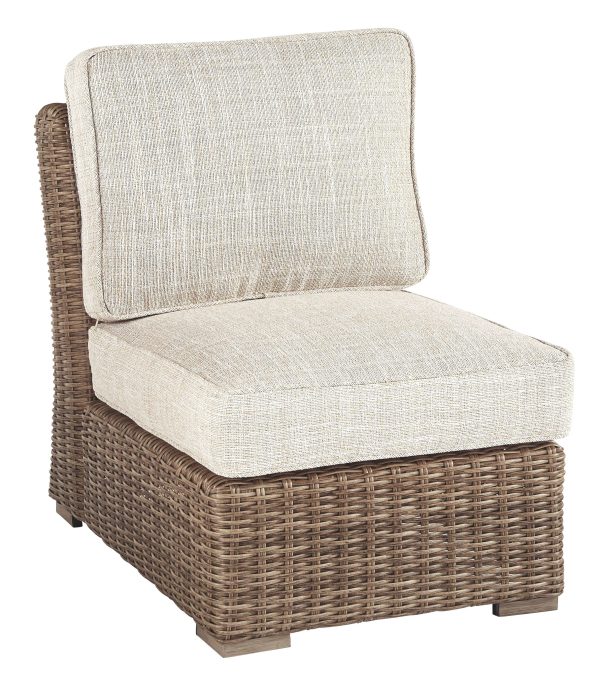 Beachcroft - Beige - Armless Chair w Cushion For Discount