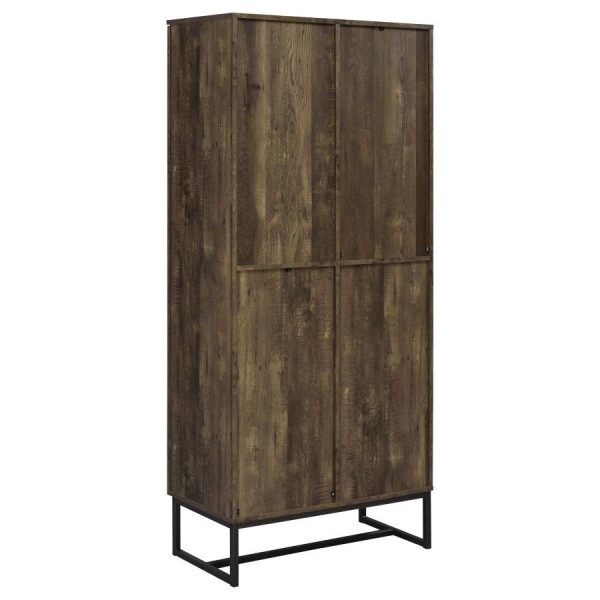 Carolyn - 2 Door Engineered Wood Accent Cabinet - Rustic Oak Fashion