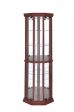 Appledale - 6-Shelf Corner Curio Display Cabinet - Medium Brown Fashion