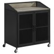 Arlette - 2 Door Mobile Home Bar Wine Cabinet - Sandy Black on Sale