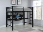 Avalon - Full Workstation Loft Bed - Black For Cheap