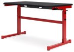 Lynxtyn - Red   Black - Adjustable Height Desk For Cheap