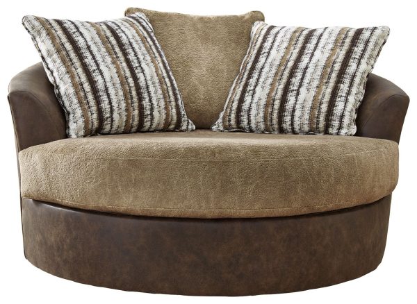 Alesbury - Chocolate - Oversized Swivel Accent Chair Sale