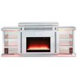 Noralie - Fireplace - Mirrored & Faux Diamonds Online Sale