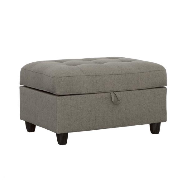 Stonenesse - Rectangular Upholstered Storage Ottoman - Gray Online now