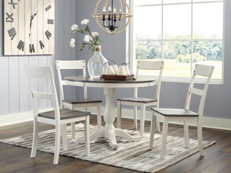 Nelling - White   Brown   Beige - 6 Pc. - Dining Room Table, 4 Side Chairs Sale