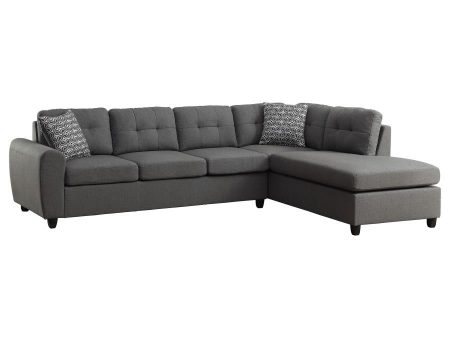 Stonenesse - Upholstered Sectional Chaise Sofa - Gray For Discount