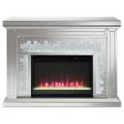 Gilmore - Mirrored Freestanding Electric Fireplace - Silver Hot on Sale