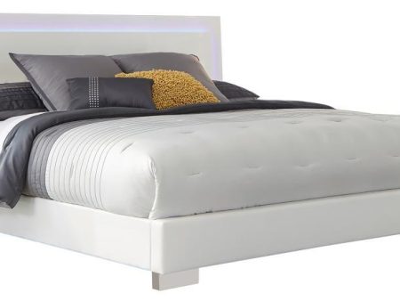 Felicity - Panel Bed with LED Lighting Online Sale